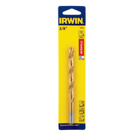 Irwin Irwin 3/8 in. X 5 in. L High Speed Steel Drill Bit Straight Shank 1 pc 63924
